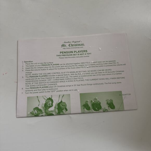 Mr. Christmas Penguin Players Band Playing Instrument Animated Music w/Box READ - Picture 14 of 15